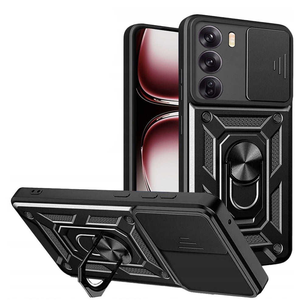 Ovitek za Oppo Reno12 Pro, Techsuit, CamShield, Črn
