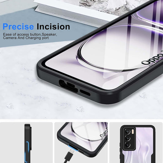 Ovitek za Oppo Reno12 Pro, Techsuit, ColorVerse 360, Črn