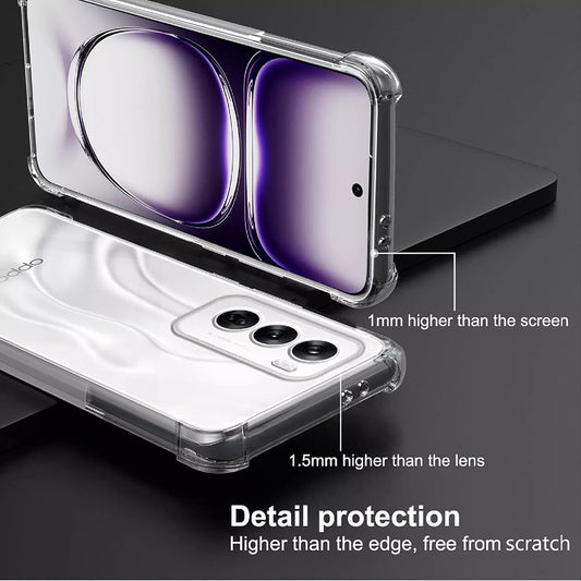 Ovitek za Oppo Reno12 Pro, Techsuit, Proti udarcem Prozoren