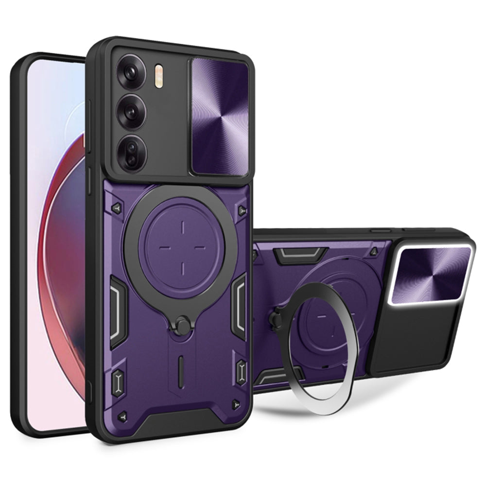 Ovitek za Oppo Reno12, Techsuit, CamGuard Pro, vijoličen