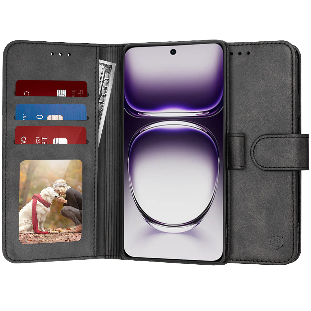 Ovitek za Oppo Reno12, Techsuit, Diary Book, Črn