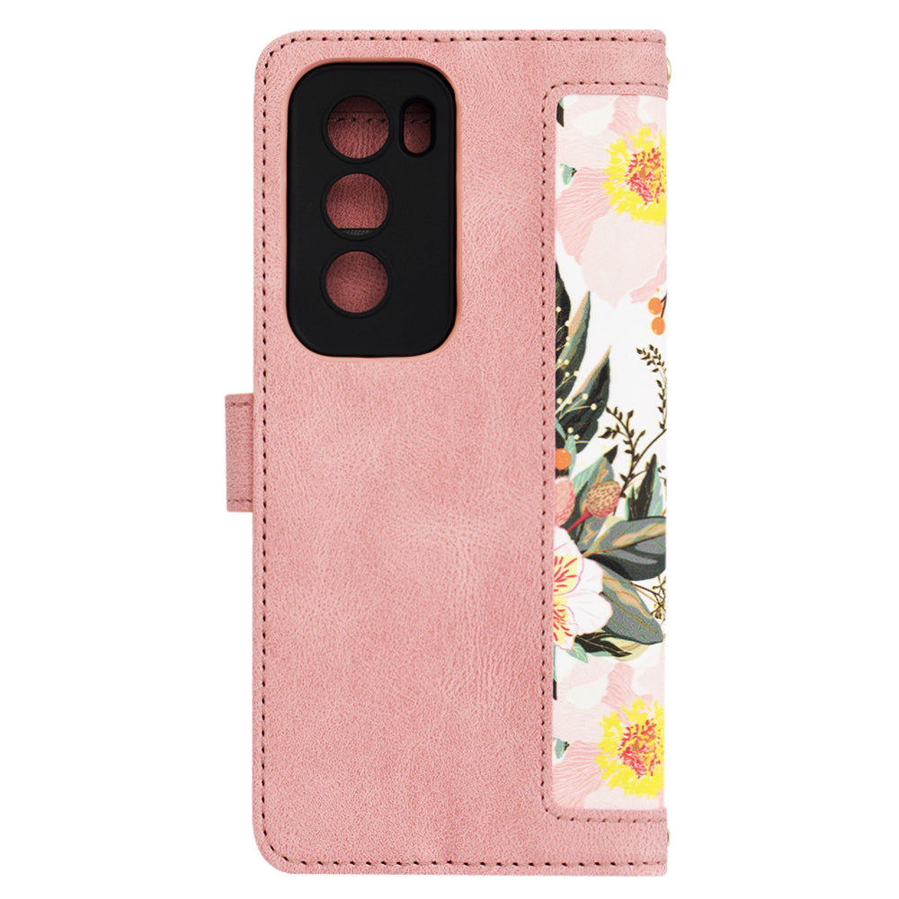 Ovitek za Oppo Reno12, Techsuit, FlipCraft, roza