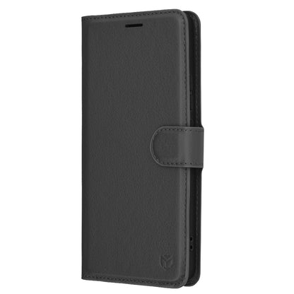 Ovitek za Oppo Reno13 FS 5G / Reno13 F 4G / Reno13 F, Techsuit, usnjen folio, črn