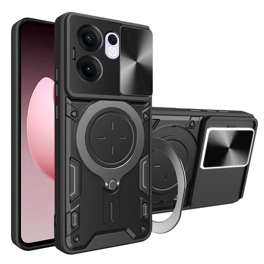 Ovitek za Oppo Reno13 FS 5G / Reno13 F 4G / Reno13 F, Techsuit, CamGuard Pro, Črn