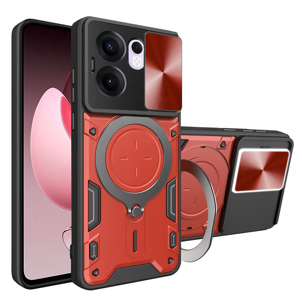 Ovitek za Oppo Reno13 FS 5G / Reno13 F 4G / Reno13 F, Techsuit, CamGuard Pro, Rdeča