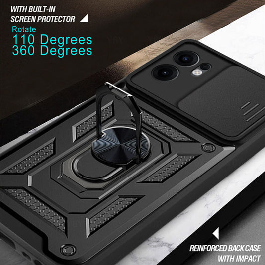 Ovitek za Oppo Reno13 FS 5G / Reno13 F 4G / Reno13 F, Techsuit, CamShield, Črn
