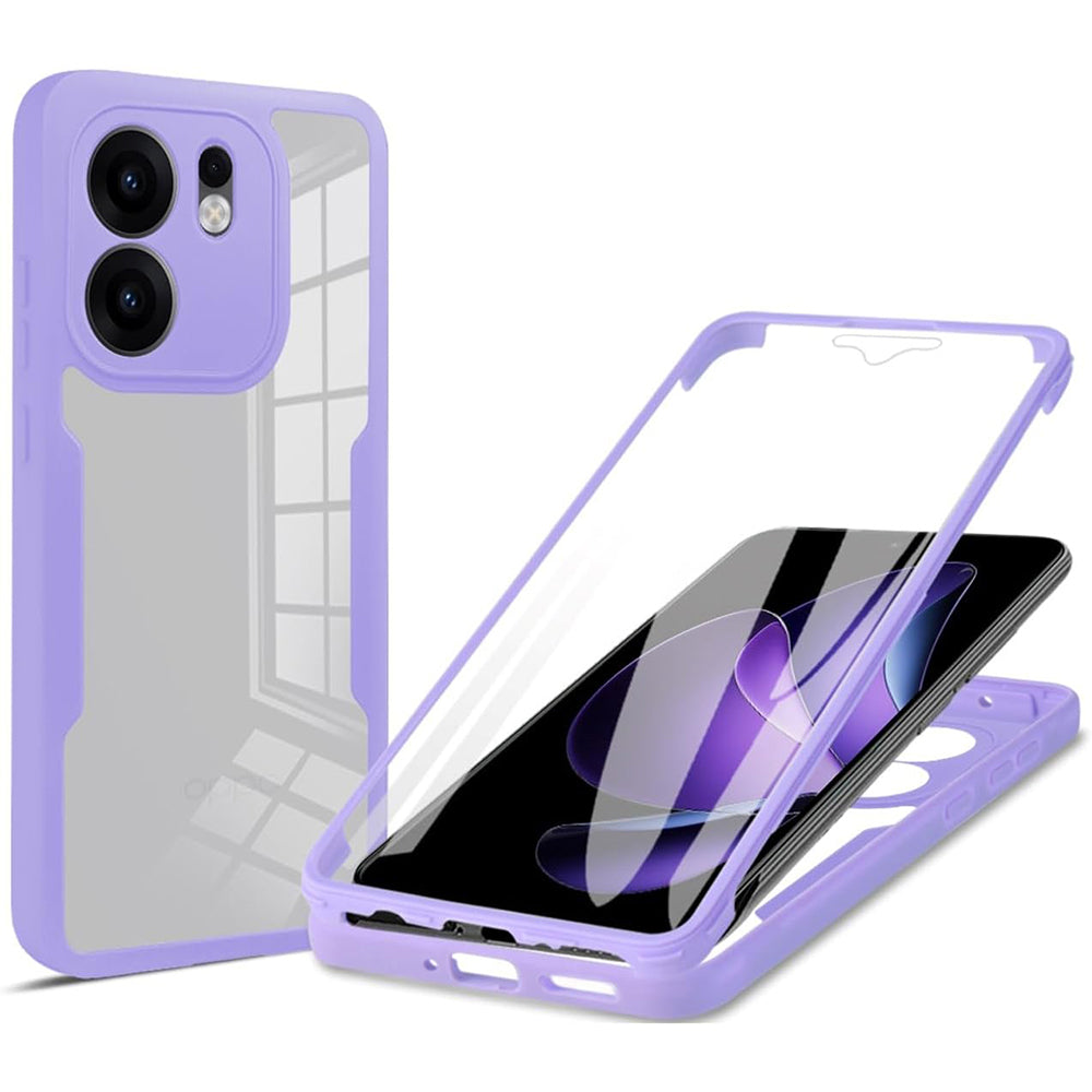 Ovitek za Oppo Reno13 FS 5G / Reno13 F 4G / Reno13 F, Techsuit, ColorVerse 360, Vijolična
