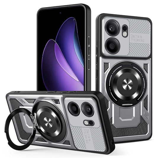 Ovitek za Oppo Reno13 FS 5G / Reno13 F 4G / Reno13 F, Techsuit, RuggedCam, Siva