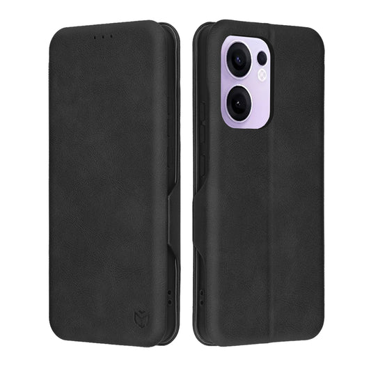 Ovitek za Oppo Reno13 FS 5G / Reno13 F 4G / Reno13 F, Techsuit, Safe Wallet Plus, Črn