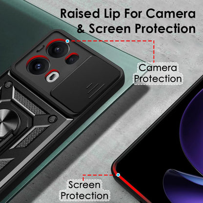 Ovitek za Oppo Reno13 Pro, Techsuit, CamShield, Črn