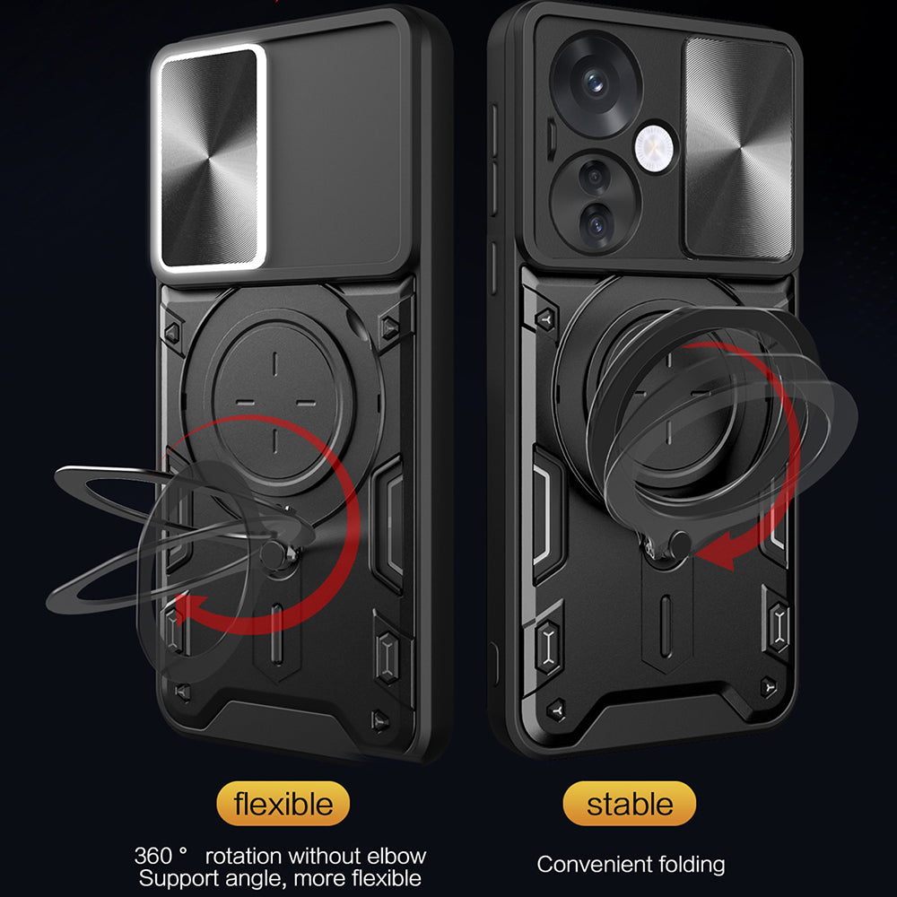 Ovitek za Oppo Reno13, Techsuit, CamGuard Pro, Rdeča