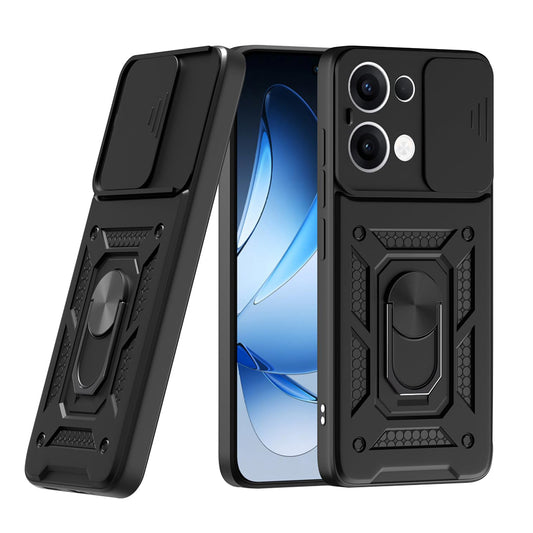 Ovitek za Oppo Reno13, Techsuit, CamShield, Črn