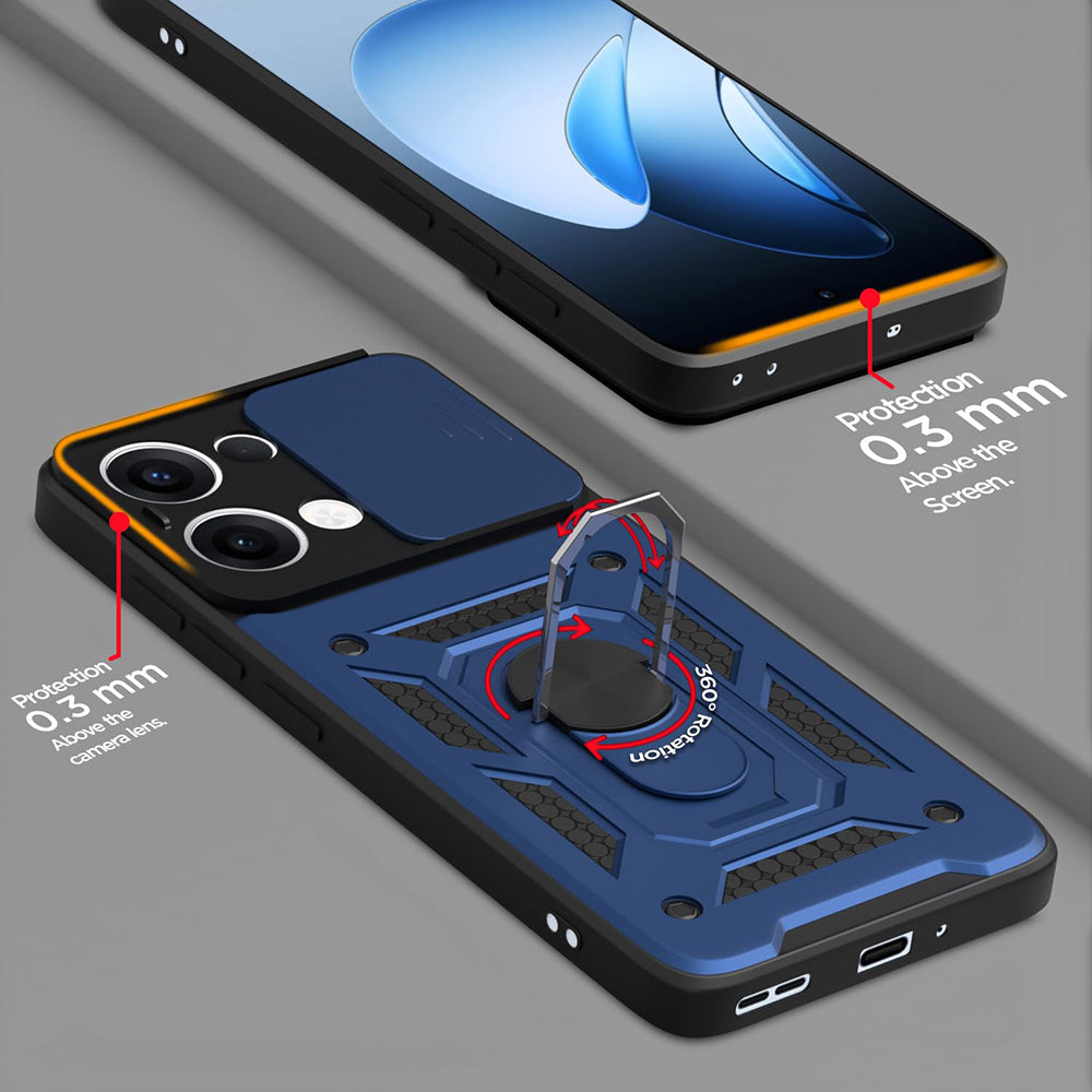 Ovitek za Oppo Reno13, Techsuit, CamShield, roza