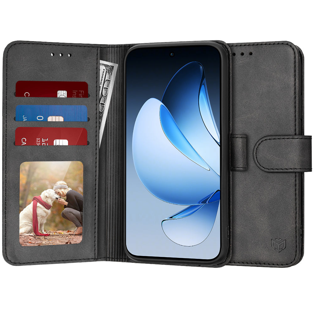 Ovitek za Oppo Reno13, Techsuit, Diary Book, Črn