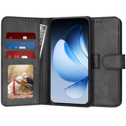 Ovitek za Oppo Reno13, Techsuit, Diary Book, Črn