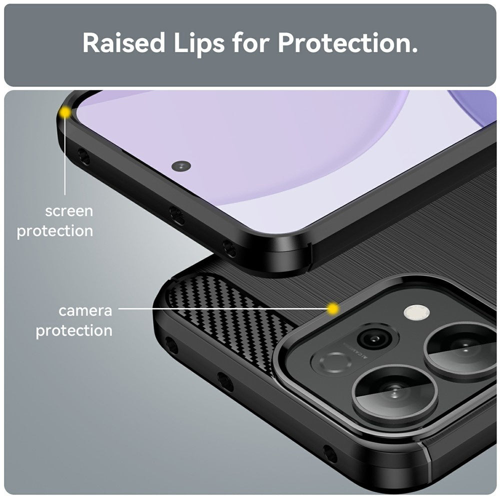 Ovitek za Oppo Reno14 F, Techsuit, Karbon, Črn
