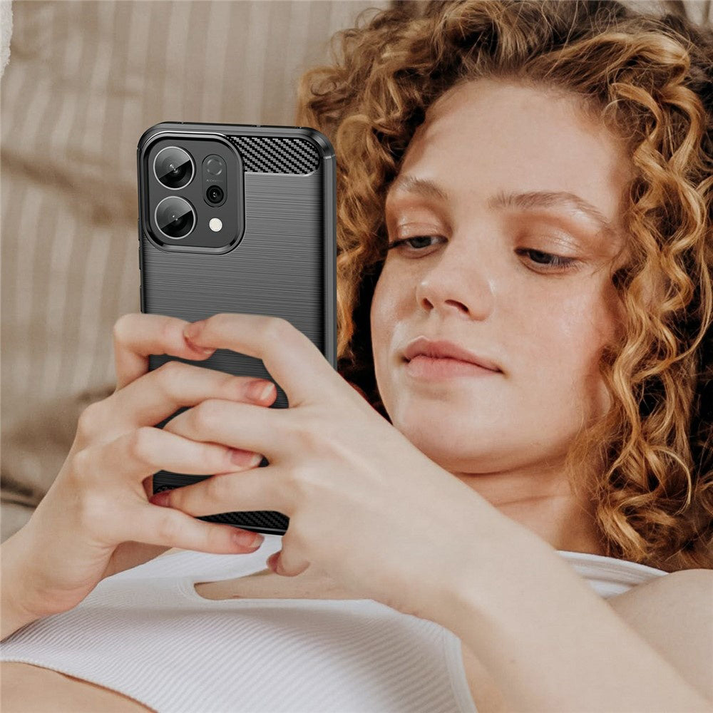 Ovitek za Oppo Reno14 F, Techsuit, Karbon, Črn