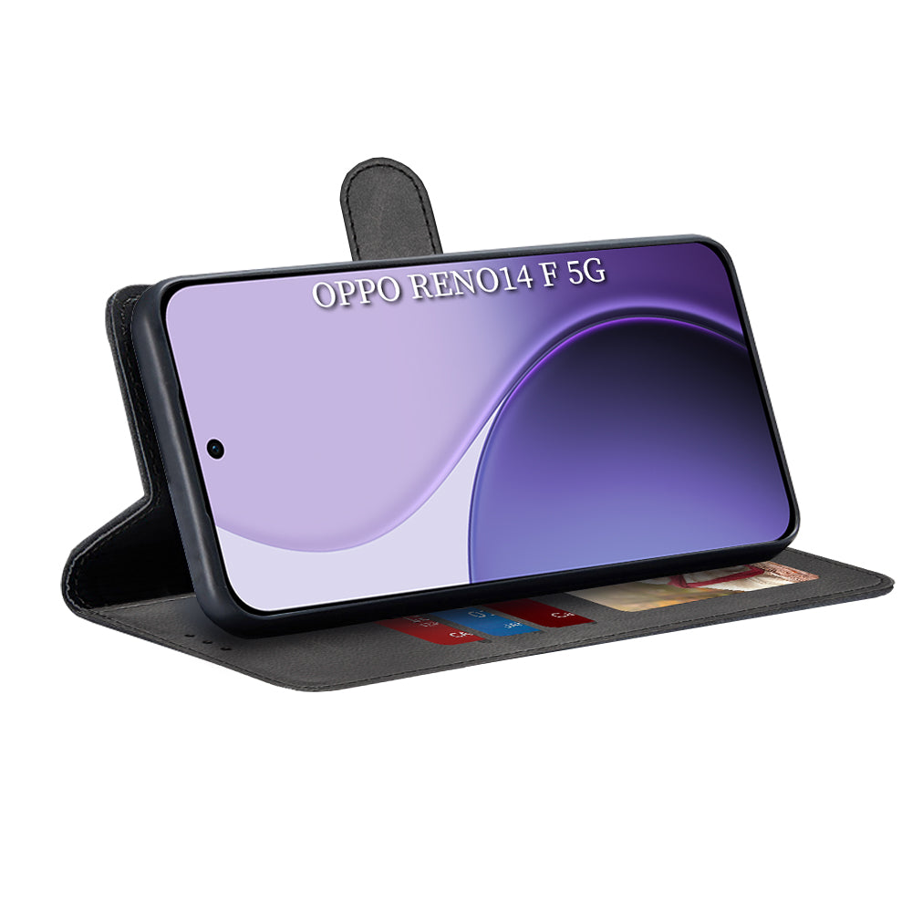 Ovitek za Oppo Reno14 FS 5G / Reno14 F, Techsuit, Diary Book, Črn