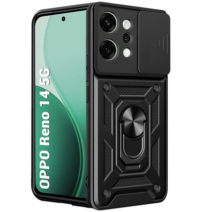 Ovitek za Oppo Reno14, Techsuit, CamShield, Črn