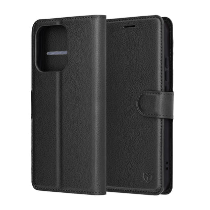 Ovitek za Oppo Reno14, Techsuit, Leather Folio, Črn