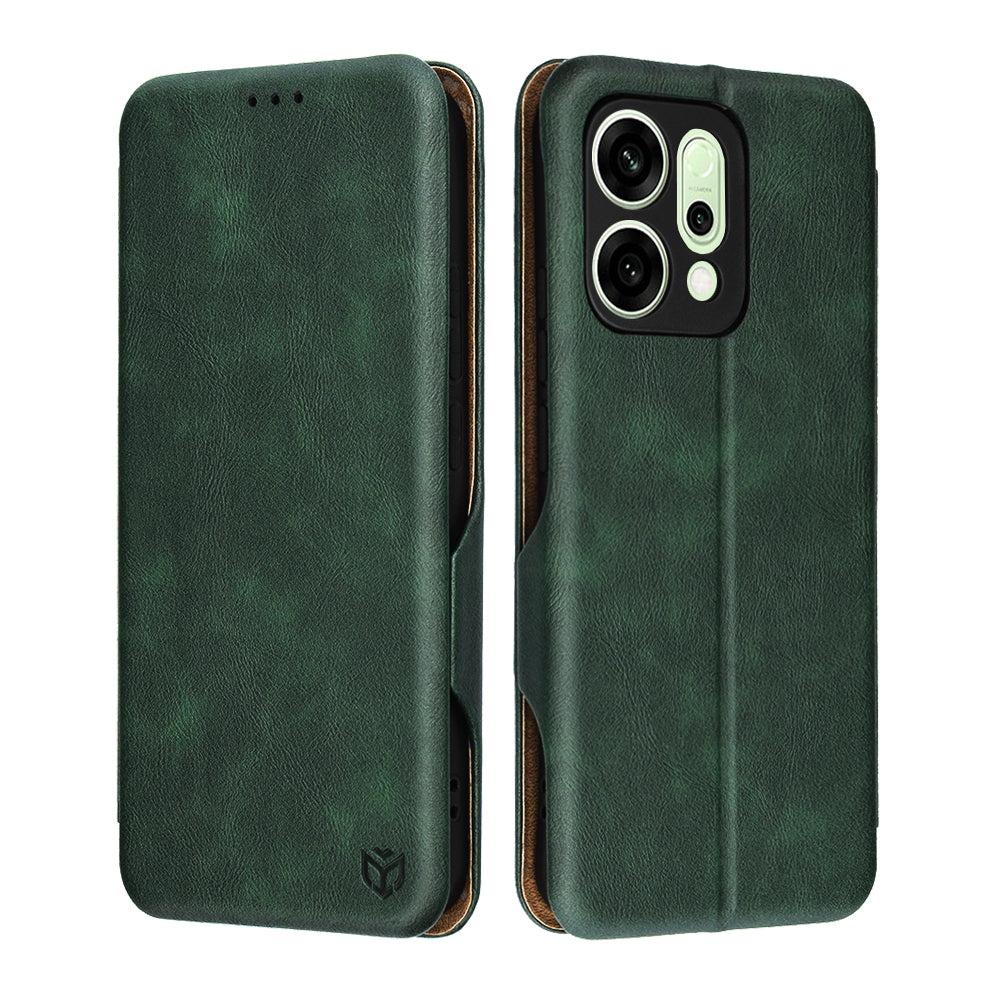 Ovitek za Oppo Reno14, Techsuit, Safe Wallet Plus, Zelen