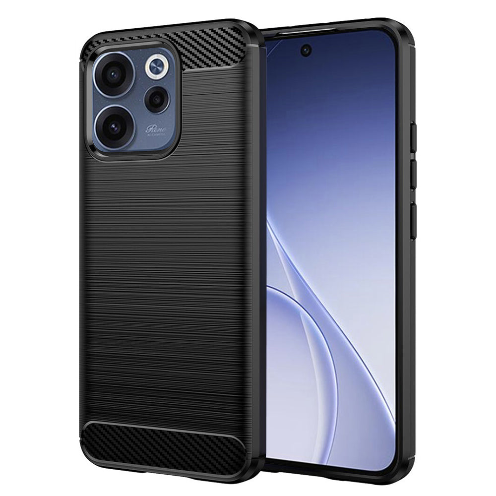 Ovitek za Oppo Reno15 FS / Reno15 F, Techsuit, Carbon, Črna