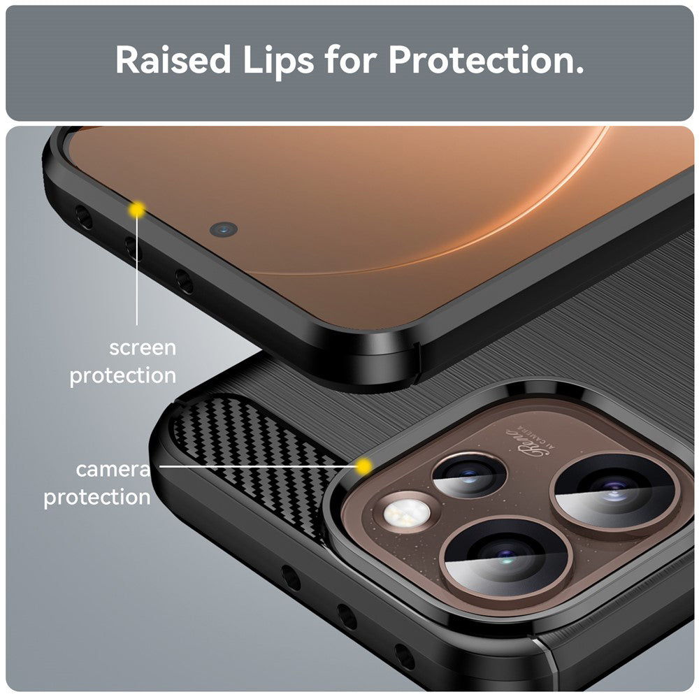 Ovitek za Oppo Reno15 Pro Max, Techsuit, Carbon, Črn