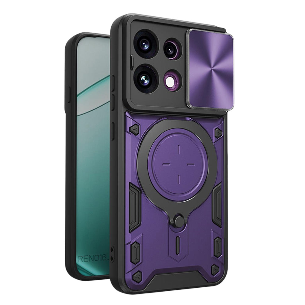 Ovitek za Oppo Reno16 F / Reno16 FS, Techsuit, CamGuard Pro, Vijoličen