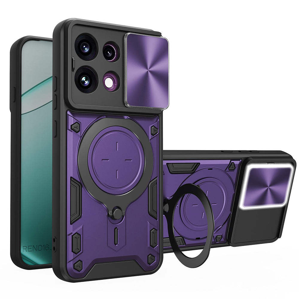 Ovitek za Oppo Reno16 F / Reno16 FS, Techsuit, CamGuard Pro, Vijoličen