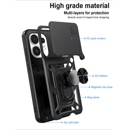 Ovitek za Oppo Reno16 / Reno16 Pro, Techsuit, CamShield, modra