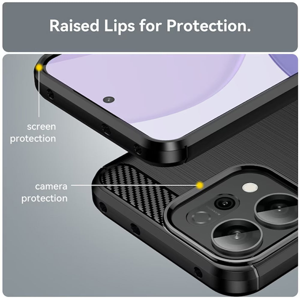Ovitek za Oppo Reno16 / Reno16 Pro, Techsuit, ogljik, modra