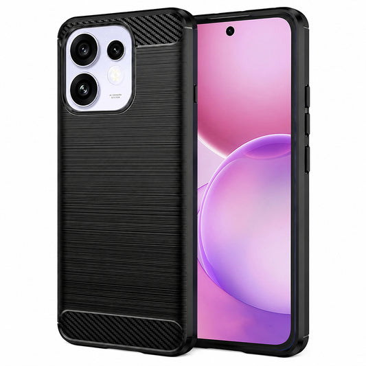 Ovitek za Oppo Reno16 / Reno16 Pro, Techsuit, Karbon, Črn