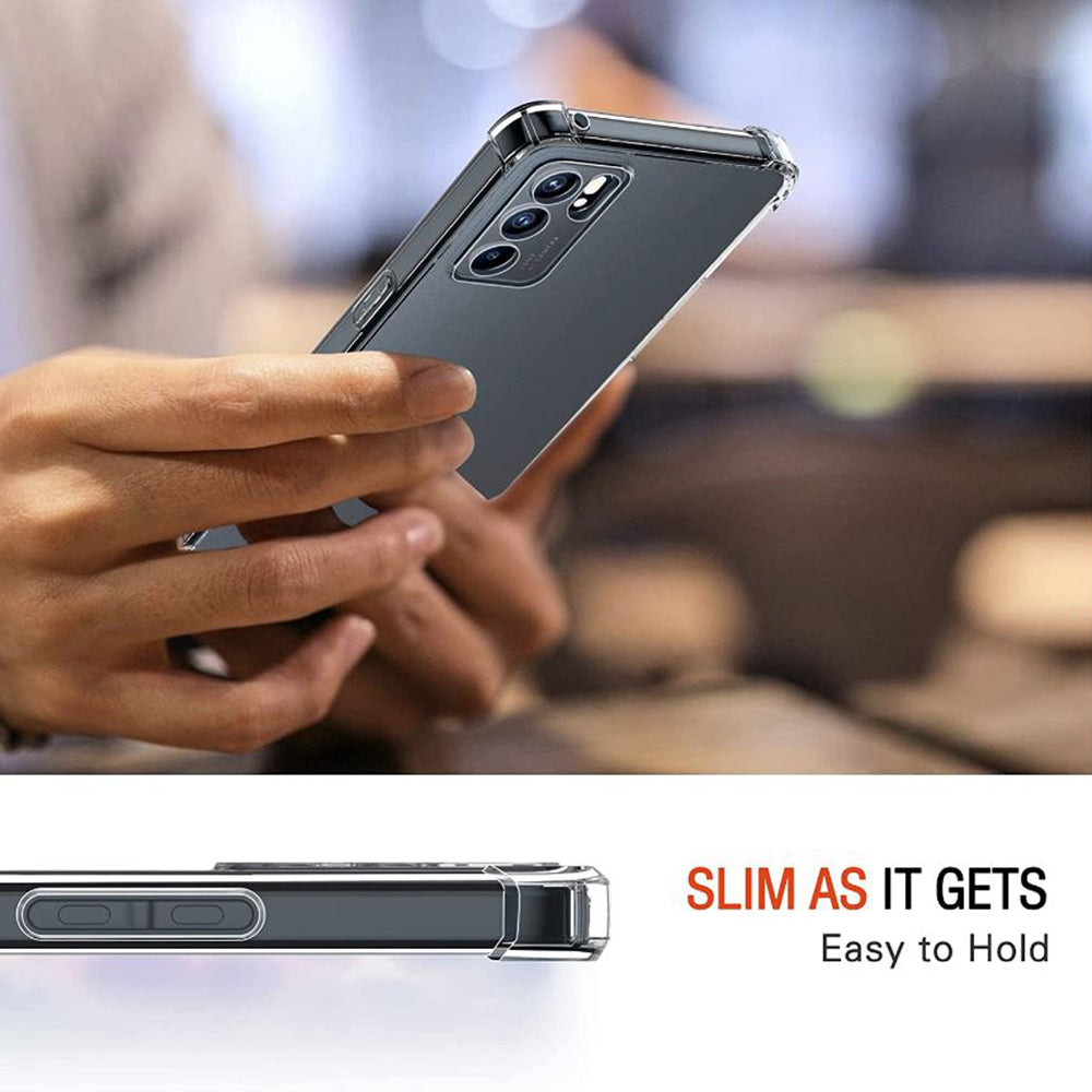 Case for Oppo Reno6 5G, Techsuit, Shockproof Clear, Transparent