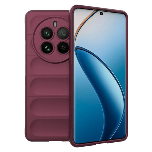 Ovitek za Realme 12 Pro / 12 Pro+, Techsuit, Magic Shield, Vijolično rdeča