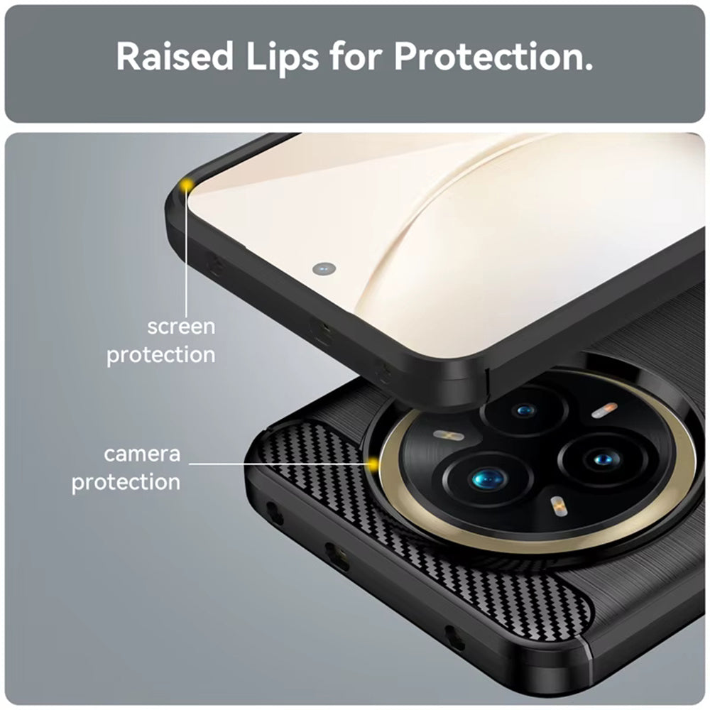 Ovitek za Realme 14 Pro+, Techsuit, ogljik, črn