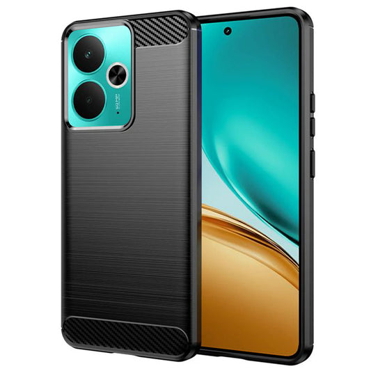 Ovitek za Realme 14T / 14, Techsuit, Karbon, Črn