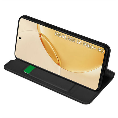 Ovitek za Realme 16 Pro+, Techsuit, Magskin Book, Črn