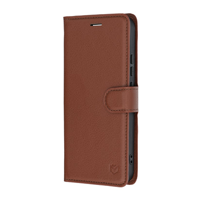 Ovitek za Realme 16, Techsuit, usnjeni folio, rjav