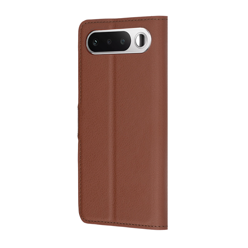 Ovitek za Realme 16, Techsuit, usnjeni folio, rjav