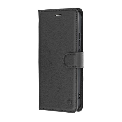 Ovitek za Realme 16, Techsuit, usnjeni folio, črn