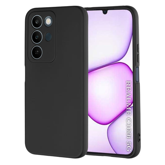 Ovitek za Realme C100 5G, Techsuit, SoftFlex, Črn