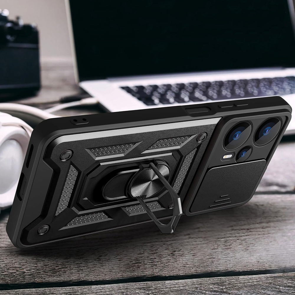 Ovitek za Realme GT 6T / GT 6, Techsuit, CamShield, Črn