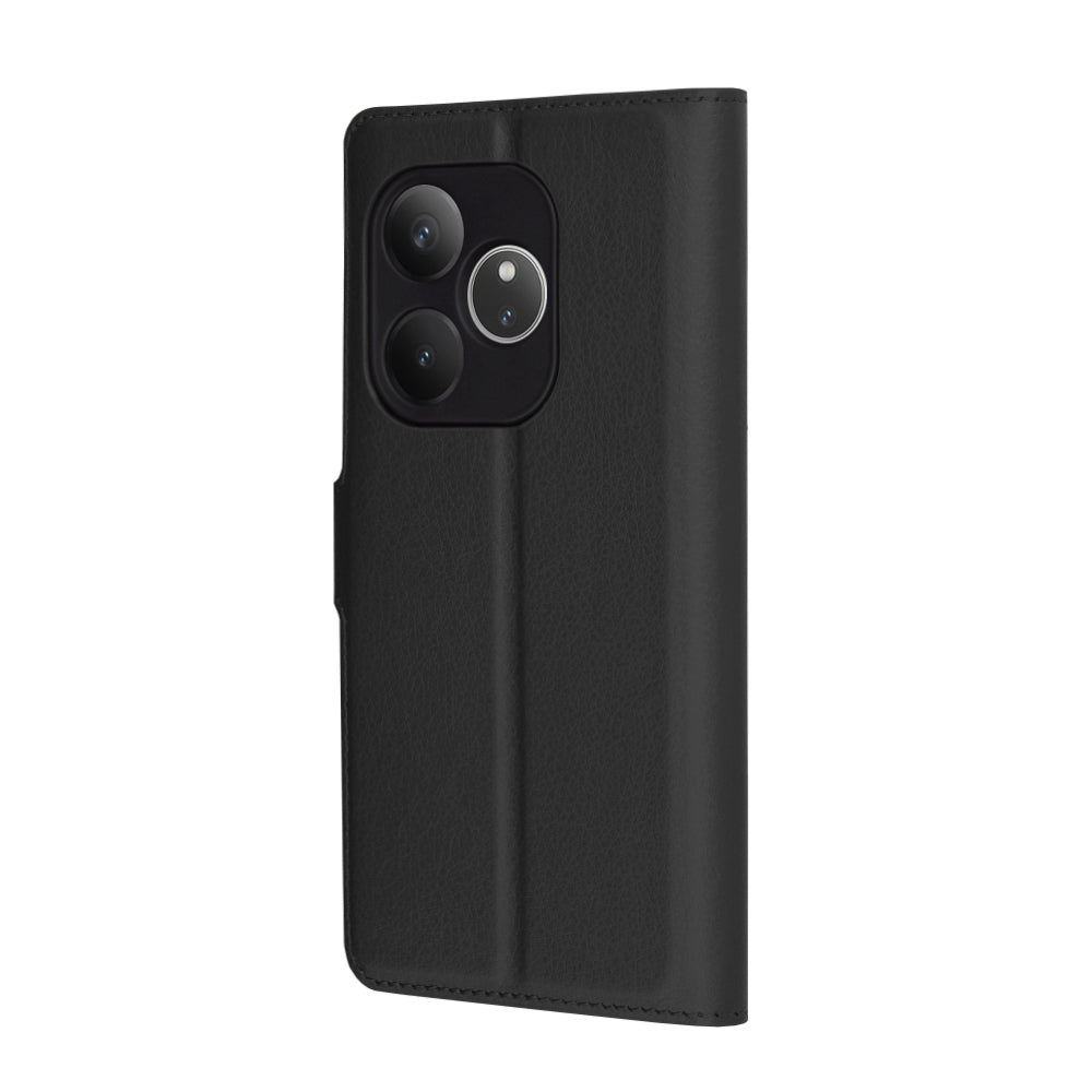 Ovitek za Realme GT 6T / GT 6, Techsuit, usnjeni folio, črn