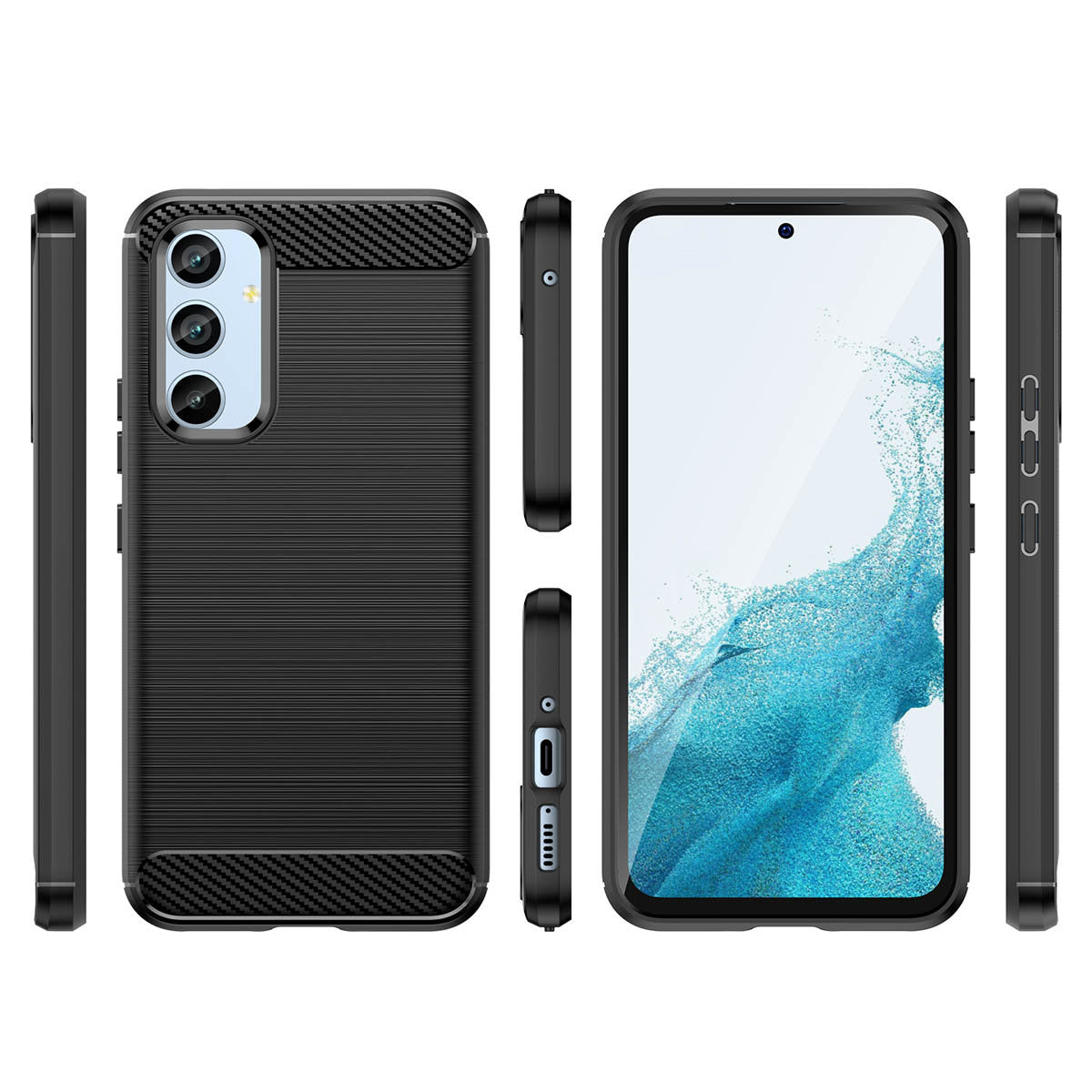 Ovitek za Samsung Galaxy A54 A546, OEM, Karbon, Črn