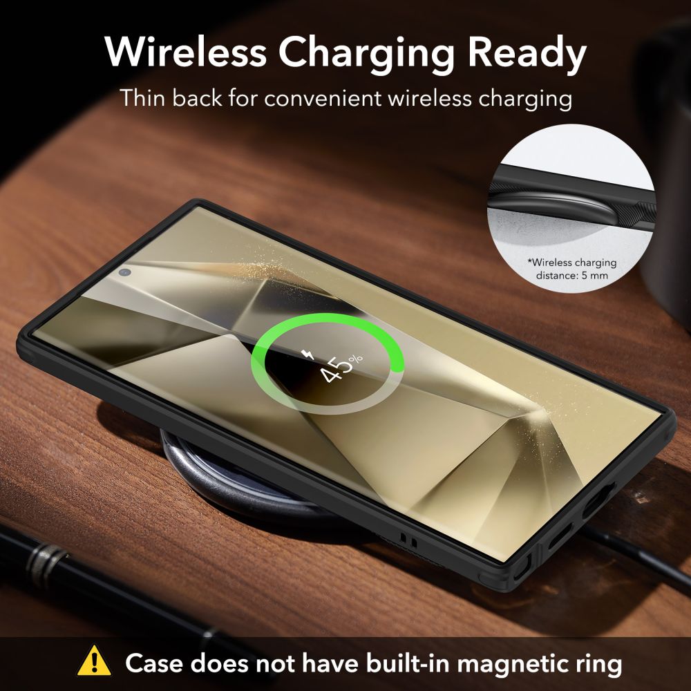 Case for Samsung Galaxy S24 Ultra S928, ESR, Air Shield Boost, Black
