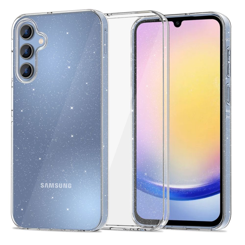 Ohišje za Samsung Galaxy A16 5G A166 / A16 4G A165, Tech-Protect, Flexair Glitter, prozorno 