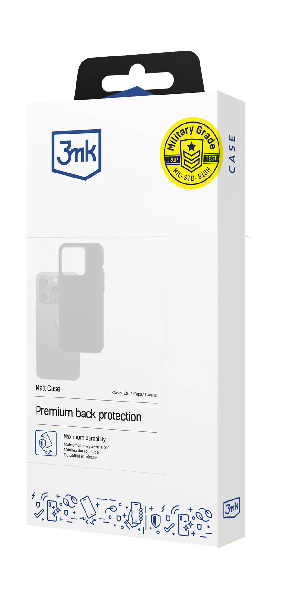Ovitek za Samsung Galaxy A16 5G A166 / A16 4G A165, 3MK, Mat Črna