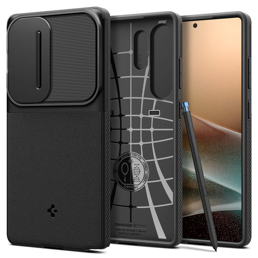 Ovitek za Samsung Galaxy S25 Ultra S938, Spigen, OPTIK ARMOR, Črn ACS08969
