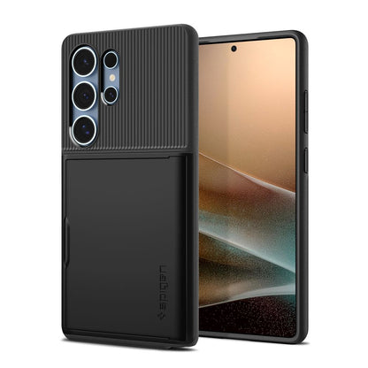 Ovitek za Samsung Galaxy S25 Ultra S938, Spigen, Slim Armor CS, Črn ACS08967