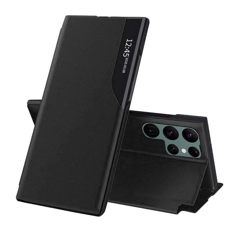 Ovitek za Samsung Galaxy S22 Ultra 5G S908, Techsuit, eFold, Črn